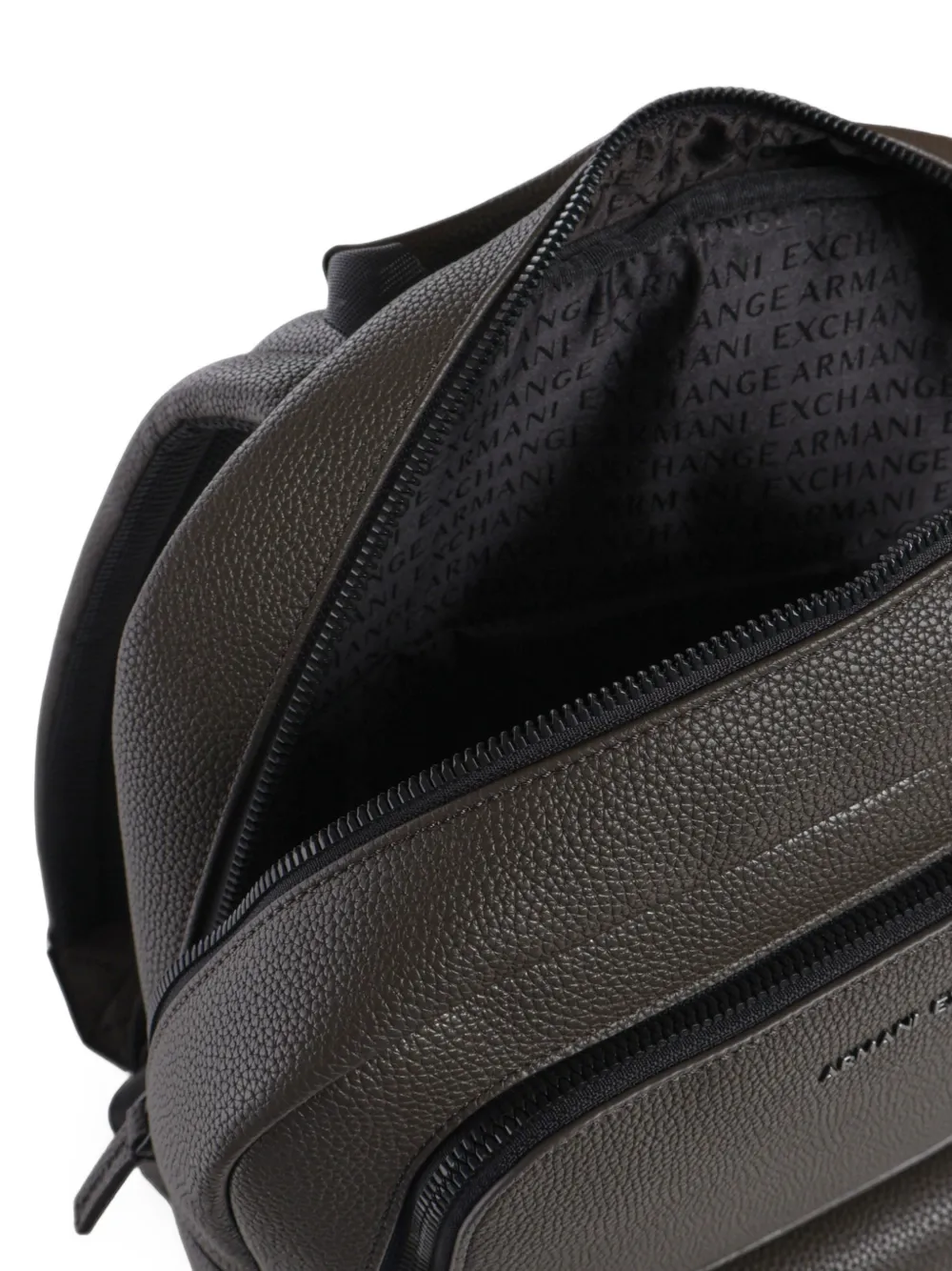 Armani Exchange Rugzak met logo-plakkaat en textuur Bruin