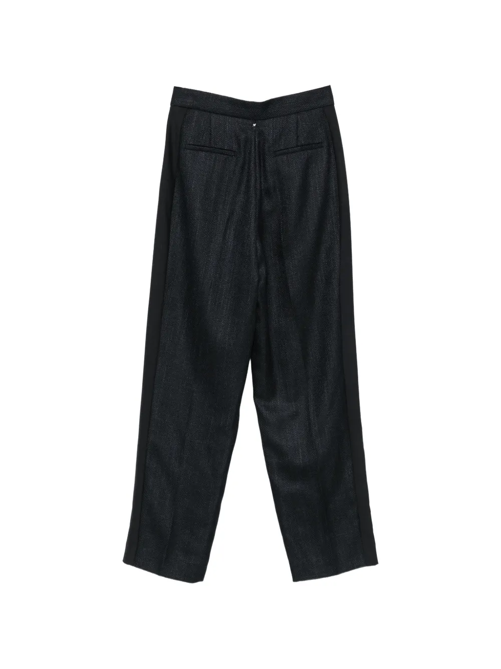 Lorena Antoniazzi herringbone-pattern side-stripe trousers Blauw