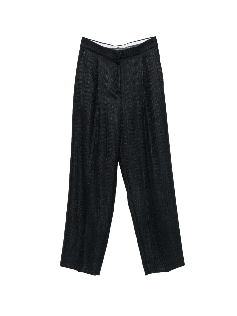 Lorena Antoniazzi herringbone-pattern side-stripe trousers Blauw