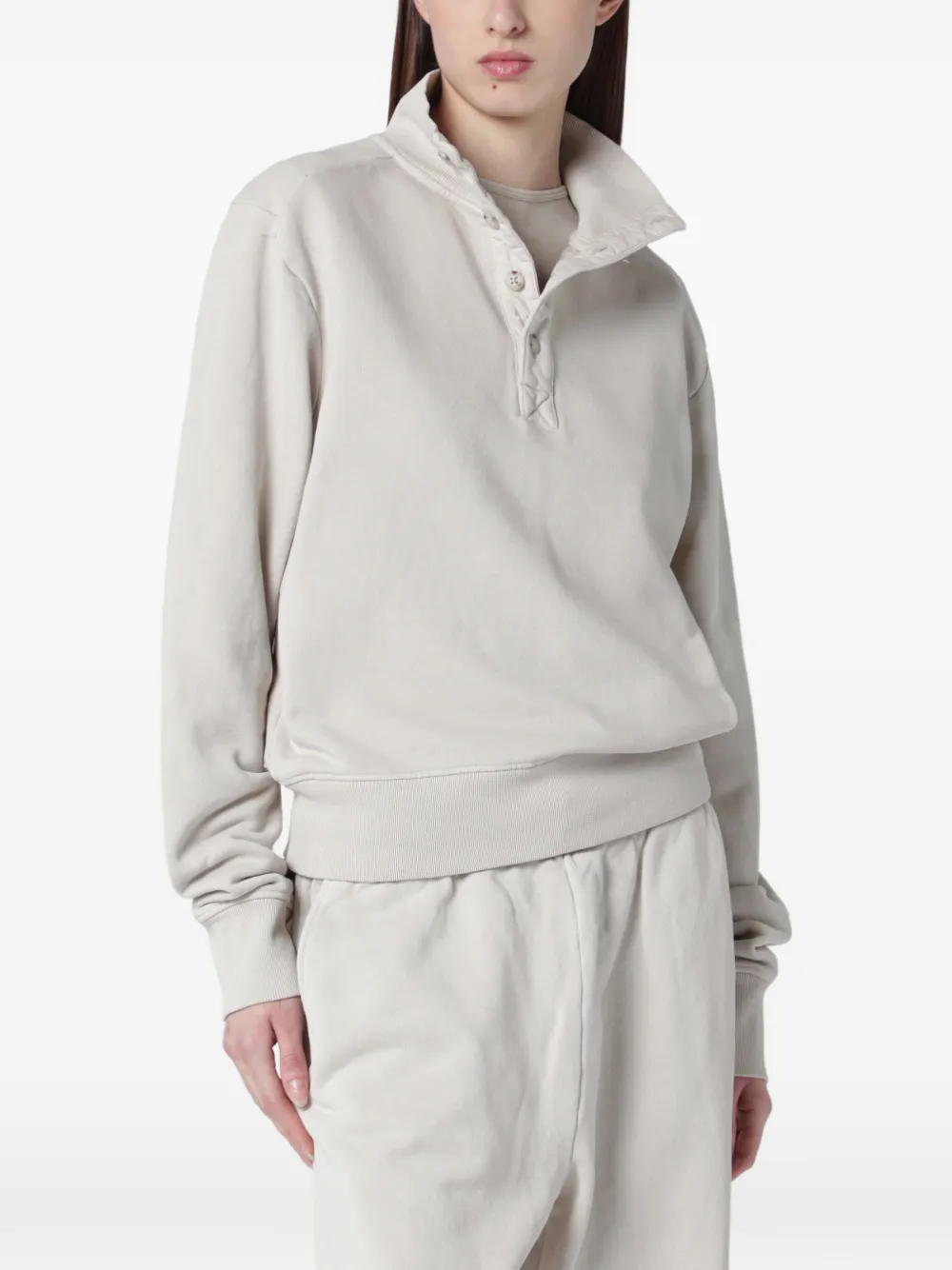 ENTIRE STUDIOS button-placket sweatshirt - Tons neutres ENTIRE STUDIOS button-placket sweatshirt - Tons neutres