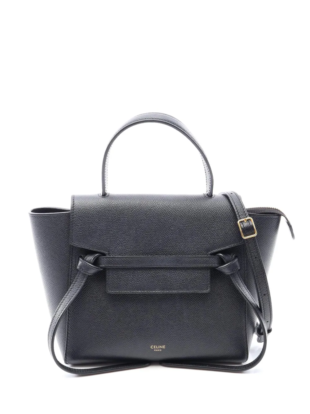 Celine Pre-Owned 2015-2026 Nano Grained Calfskin Belt Bag satchel - Nero