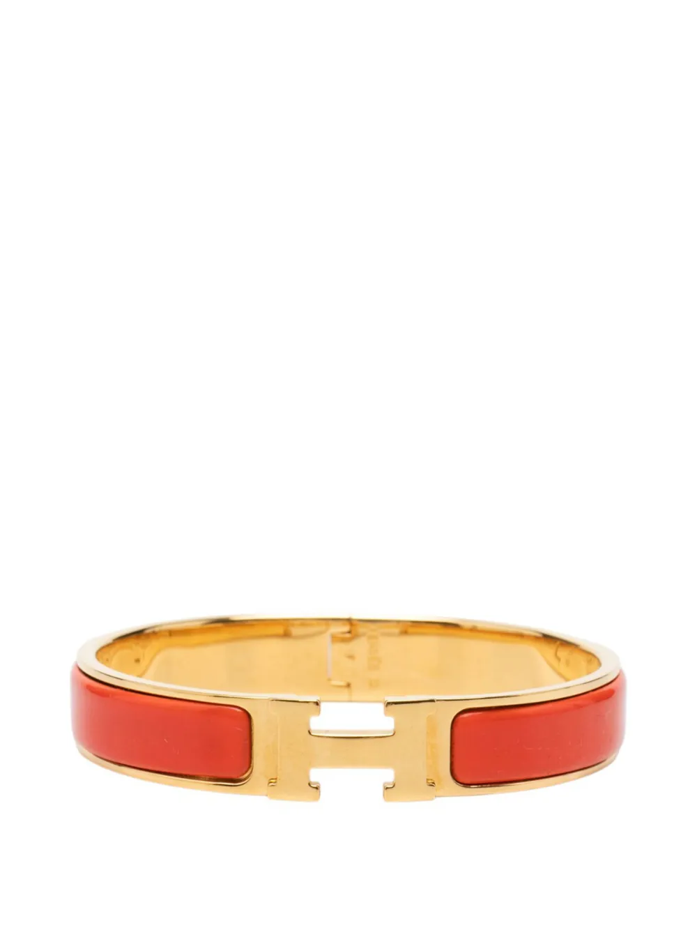 Hermès Pre-Owned 2000-2026 Narrow Enamel Clic H Bracelet PM costume bracelet - Rosso