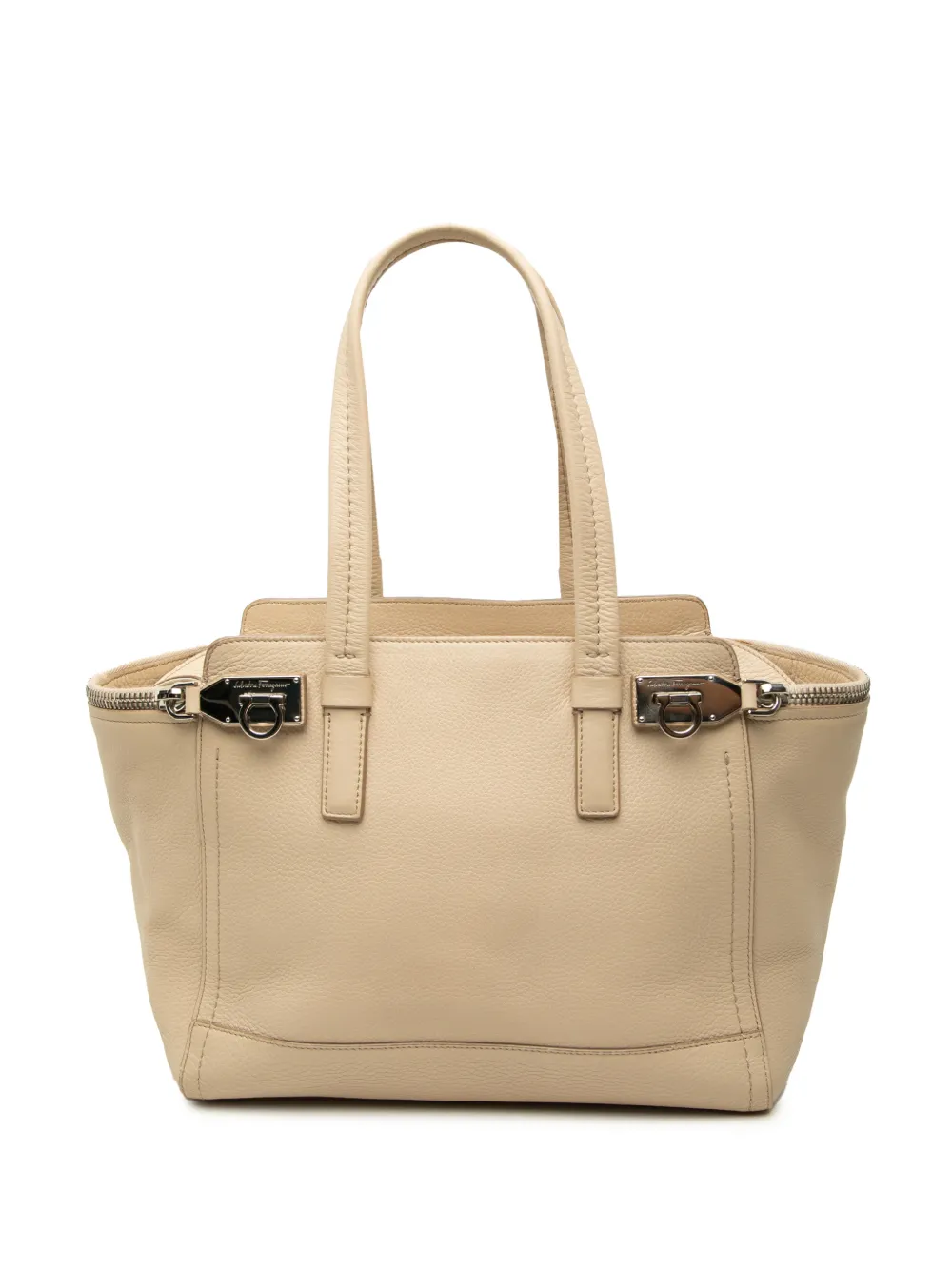 Ferragamo Pre-Owned 2000-2026 Medium Leather Gancini Verve tote bag - Toni neutri