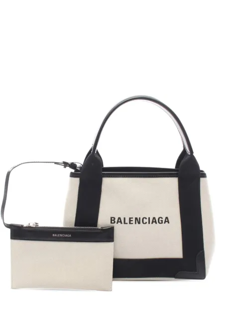 Balenciaga Pre-Owned 2010-2020 Canvas Navy Cabas XS satchel