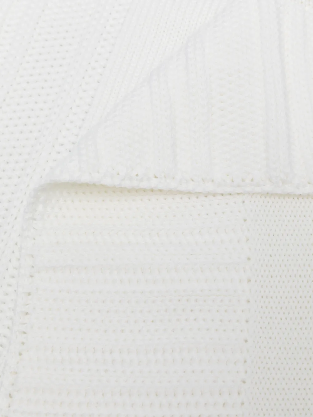 Bébé di Almy bow-detail knitted blanket - Bianco