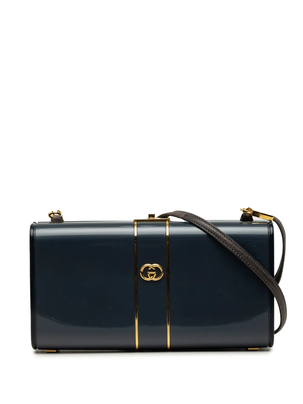 Gucci Pre-Owned 2000-2015 Patent Interlocking G Clasp Crossbody shoulder bag - Blu
