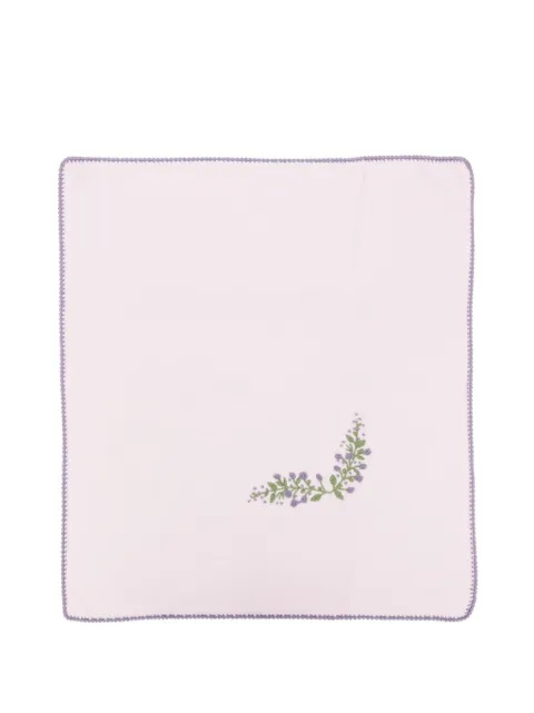 Bébé di Almy floral-embroidered knitted blanket