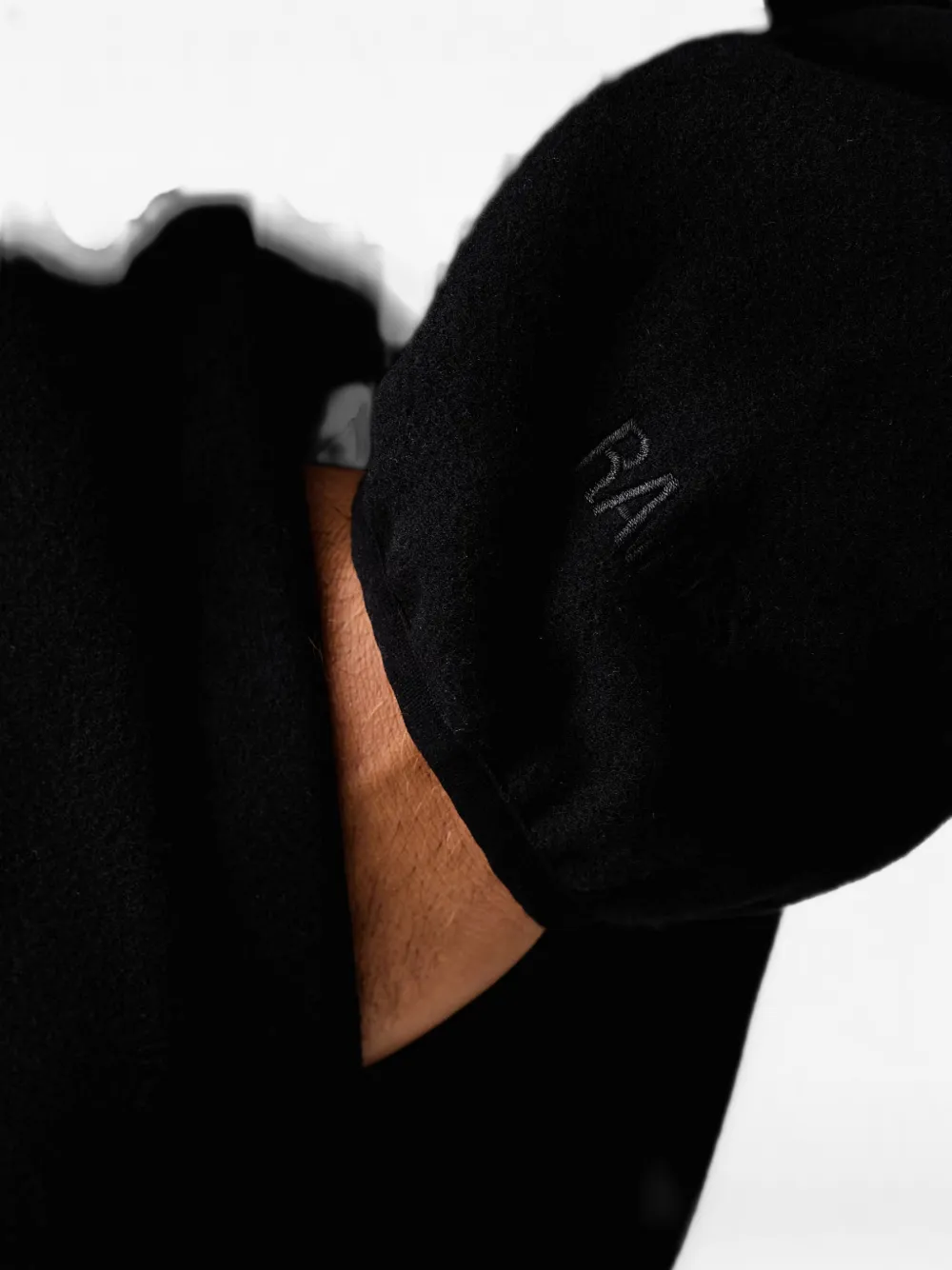 Rains Fleece hoodie Zwart
