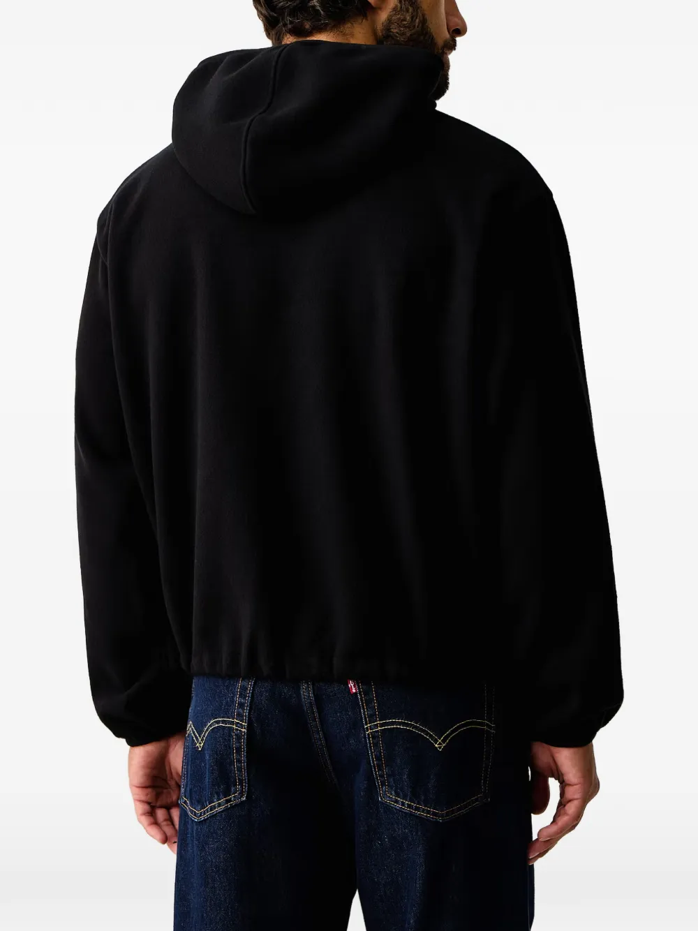 Rains Fleece hoodie Zwart