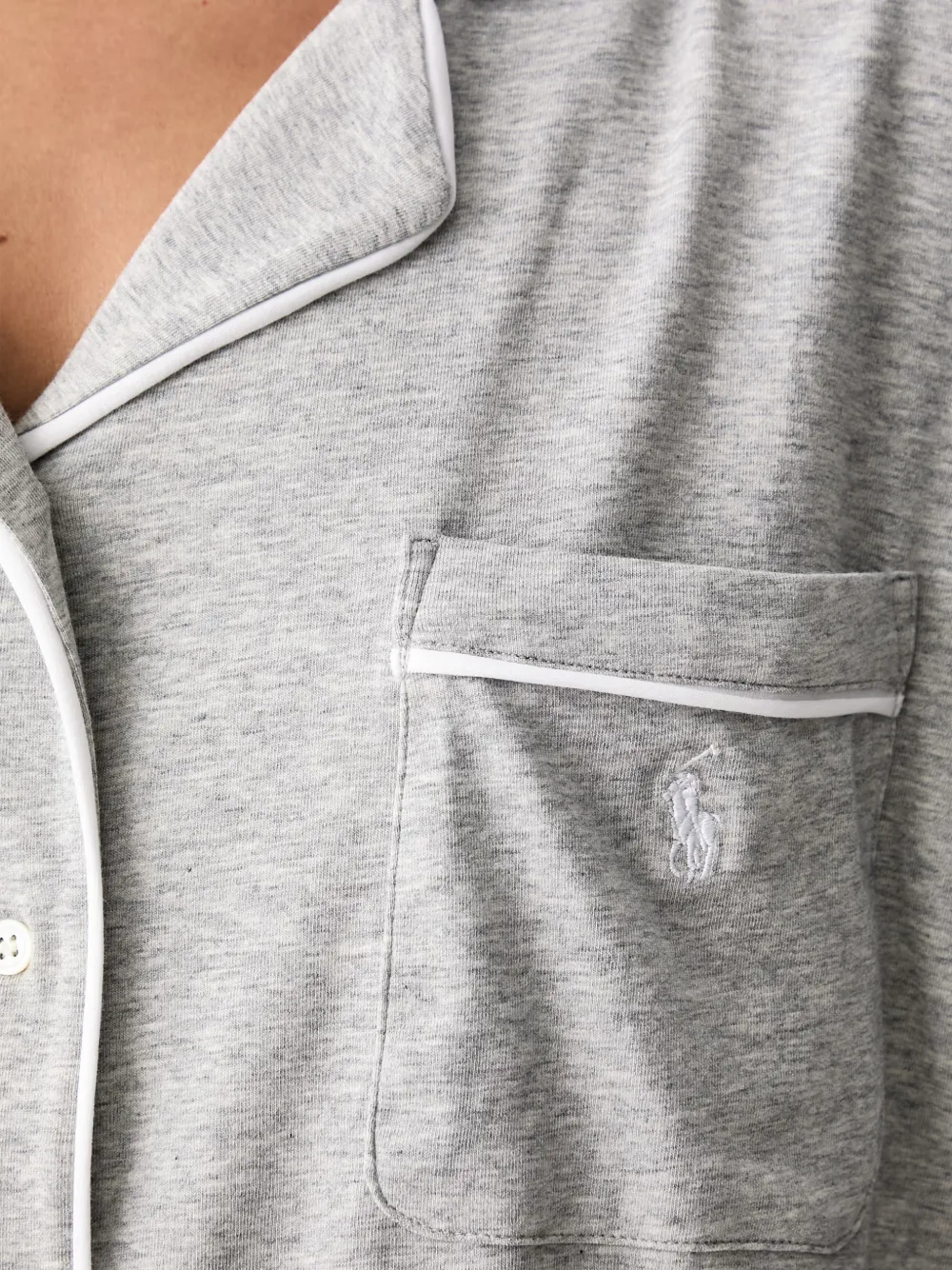 Polo Ralph Lauren Pyjama met geborduurd logo en biesafwerking Grijs