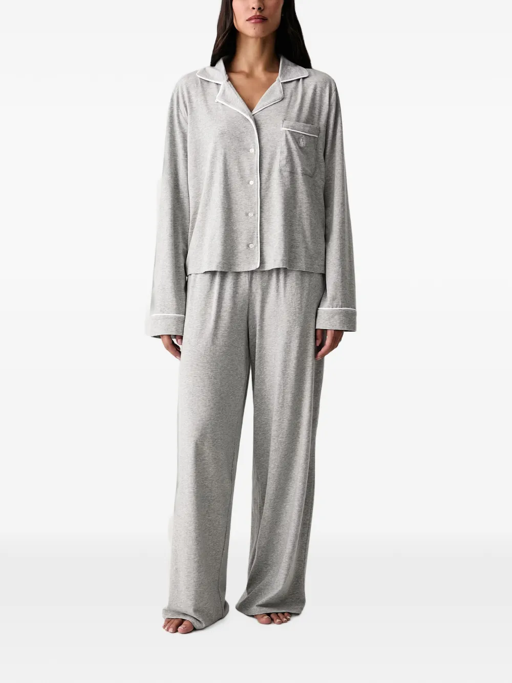 Polo Ralph Lauren Pyjama mit Logo-Stickerei - Grau
