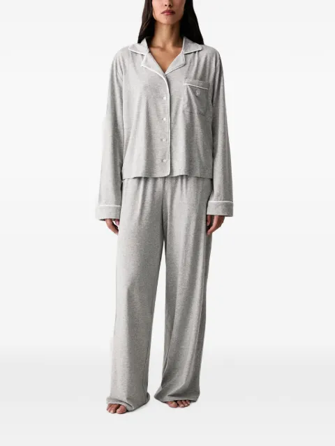 Polo Ralph Lauren logo-embroidered piped pajamas