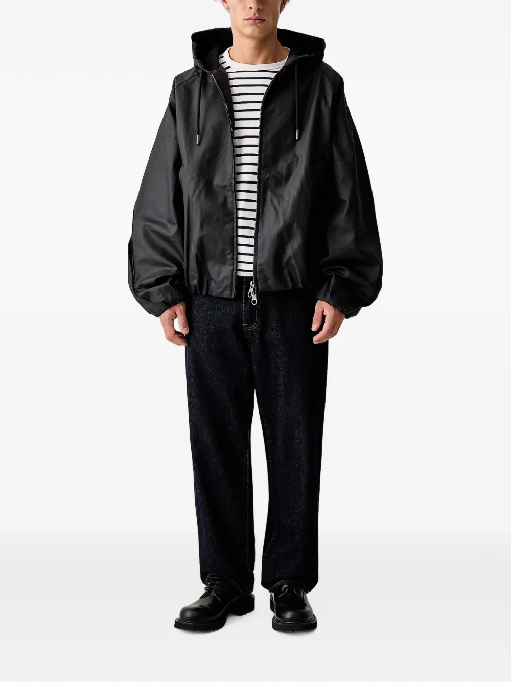 Rains Jack met raglan mouwen en capuchon Zwart