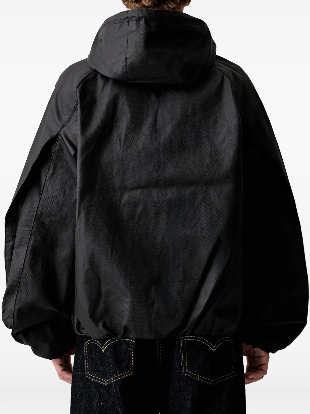 Rains Jack met raglan mouwen en capuchon Zwart
