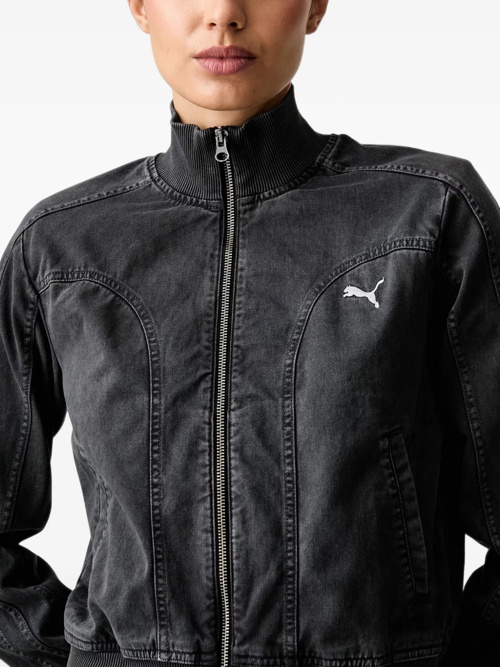 PUMA Future. . Archive washed twill short jacket Zwart