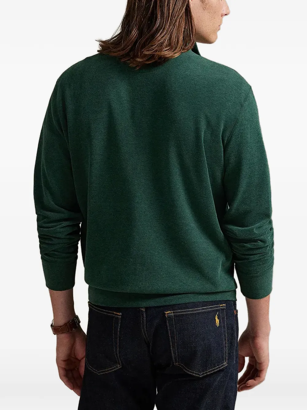 Polo Ralph Lauren Trui met geborduurd logo en rits Groen