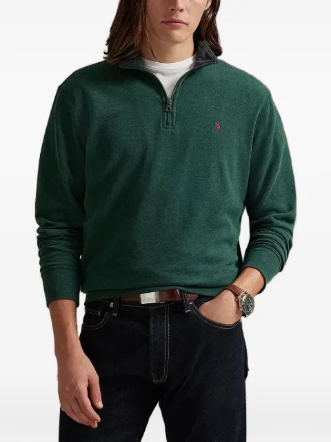 Polo Ralph Lauren quarter-zip embroidered-logo sweater