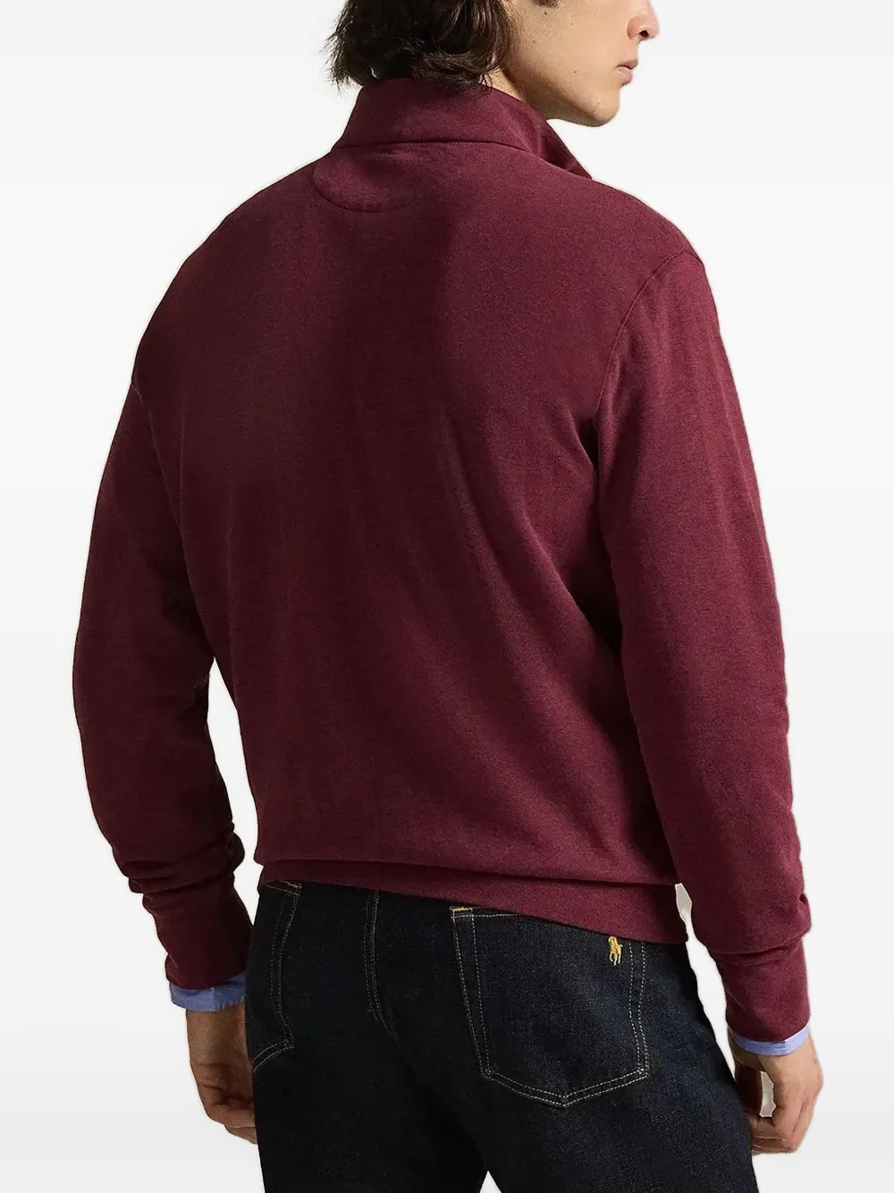 Polo Ralph Lauren Trui met geborduurd logo en rits Rood