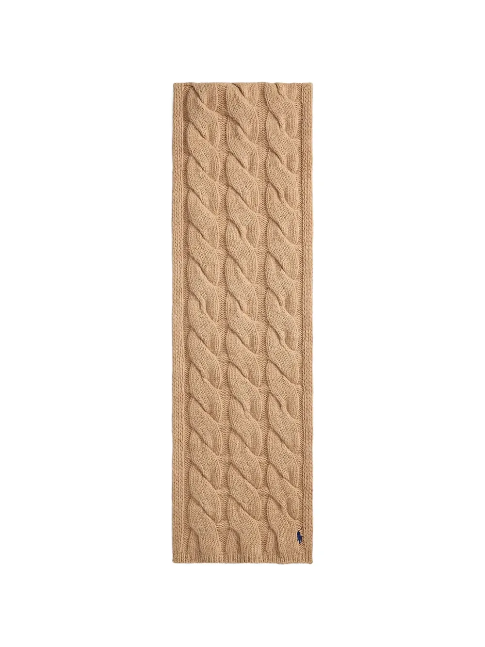 Polo Ralph Lauren cable-knit embroidered scarf - Toni neutri