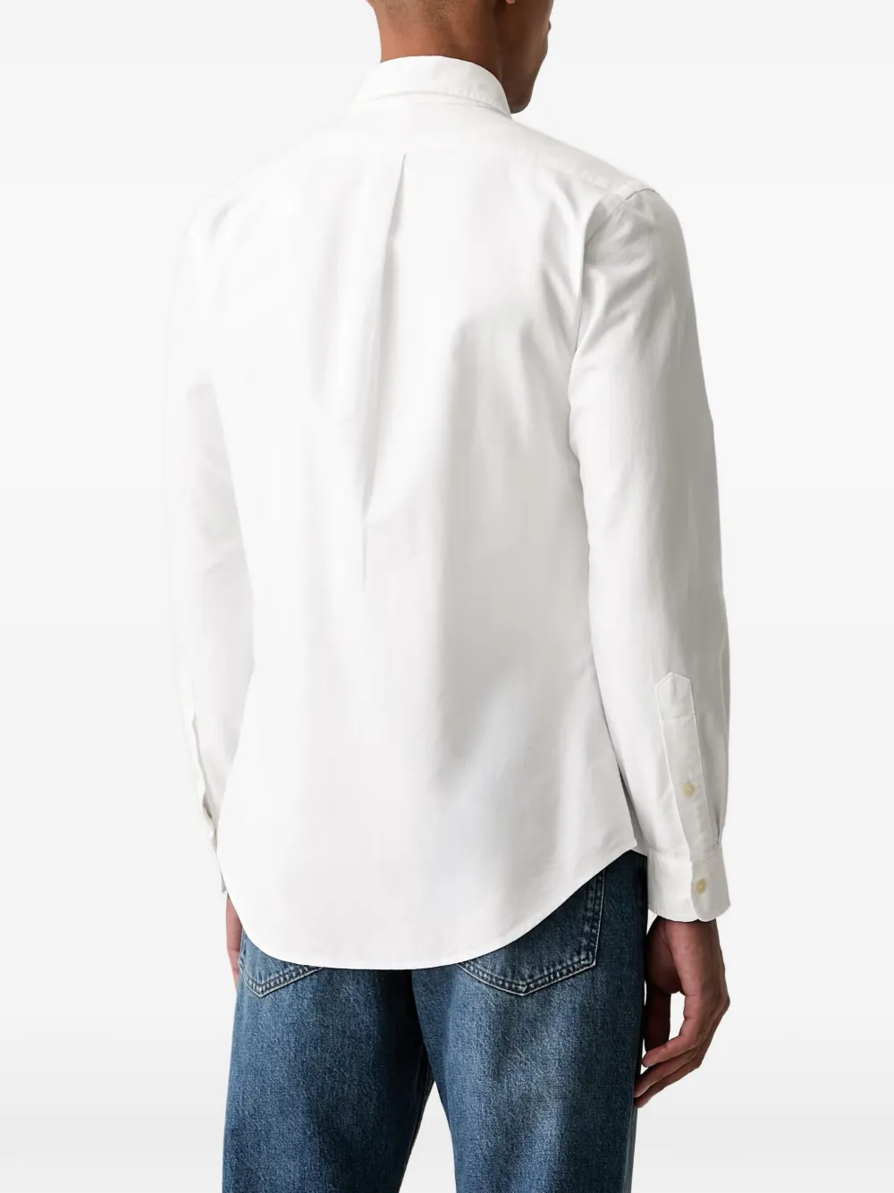 Polo Ralph Lauren logo-embroidered button-down shirt Wit