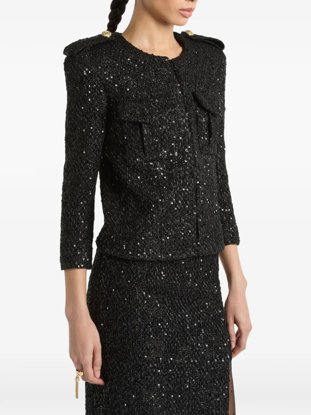 Balmain Jack met pailletten Zwart