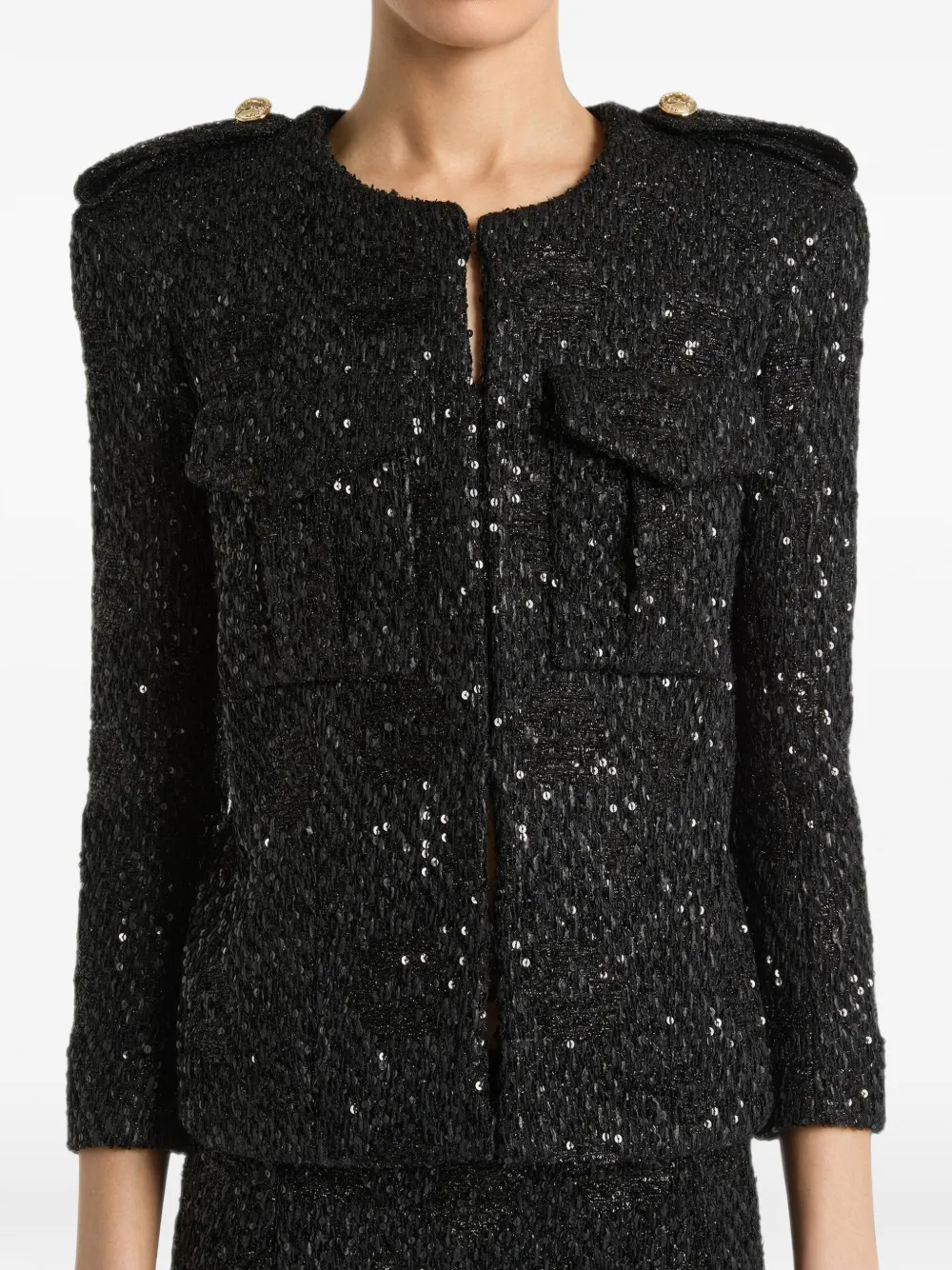Balmain Jack met pailletten Zwart