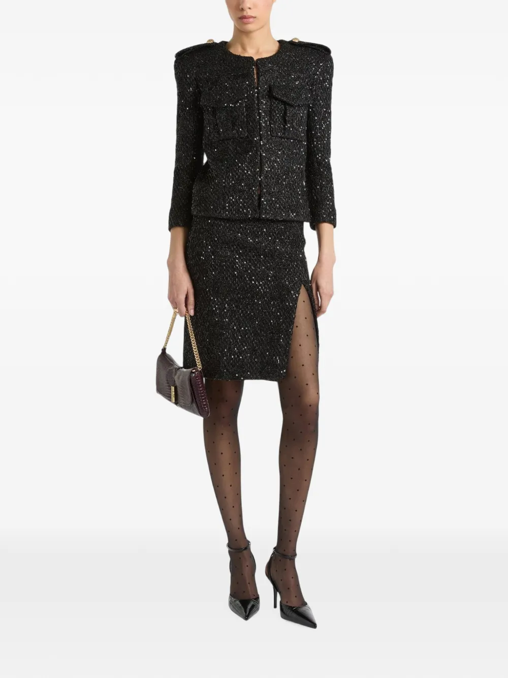 Balmain Jack met pailletten Zwart