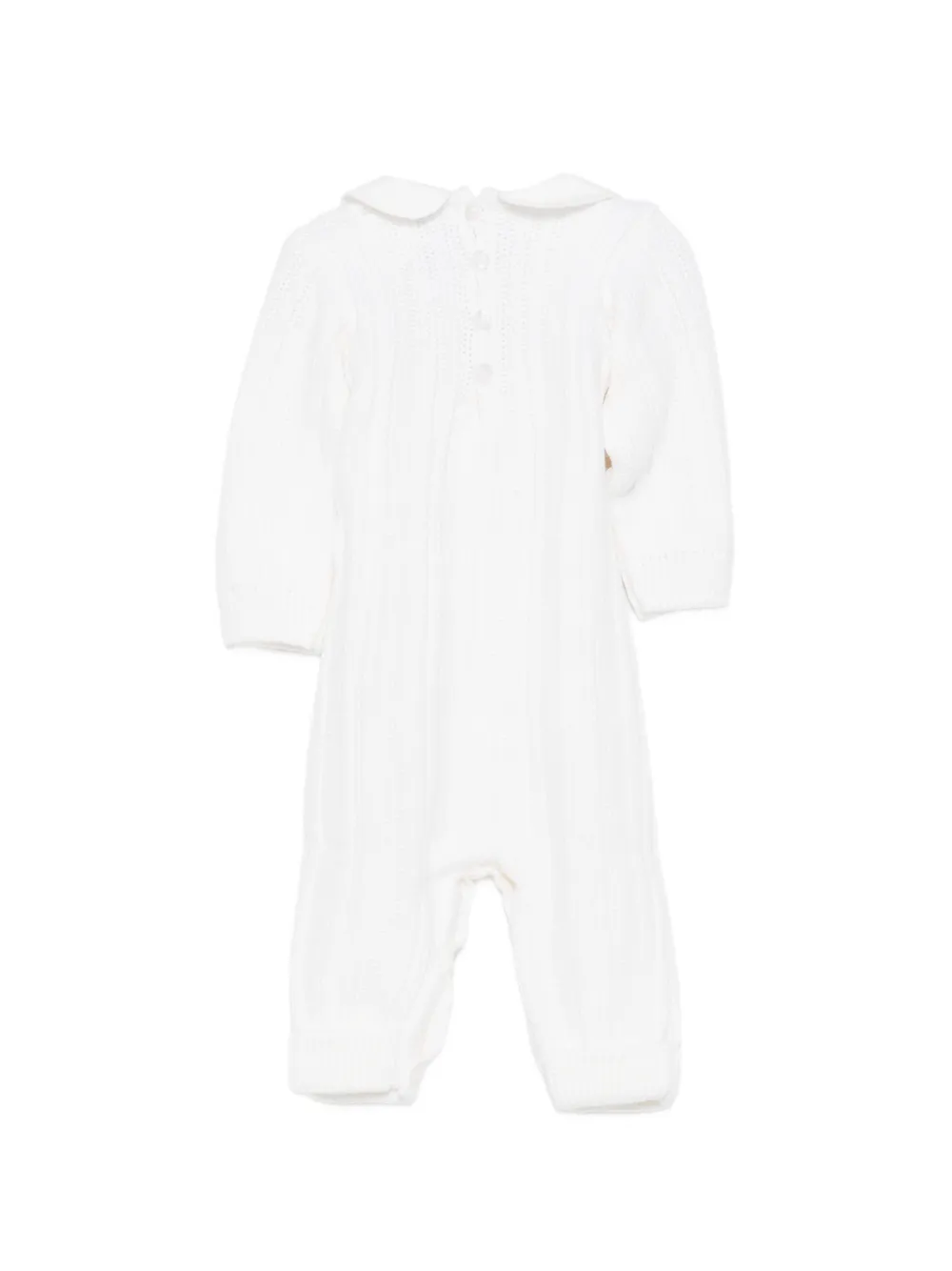 Bébé di Almy Jumpsuit met Peter Pan-kraag en strik-detail Wit