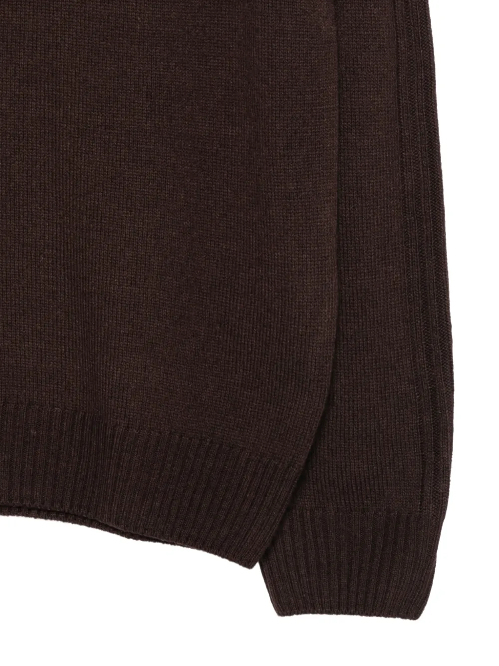 Corneliani Trui met ronde hals en geribbelde afwerking Bruin