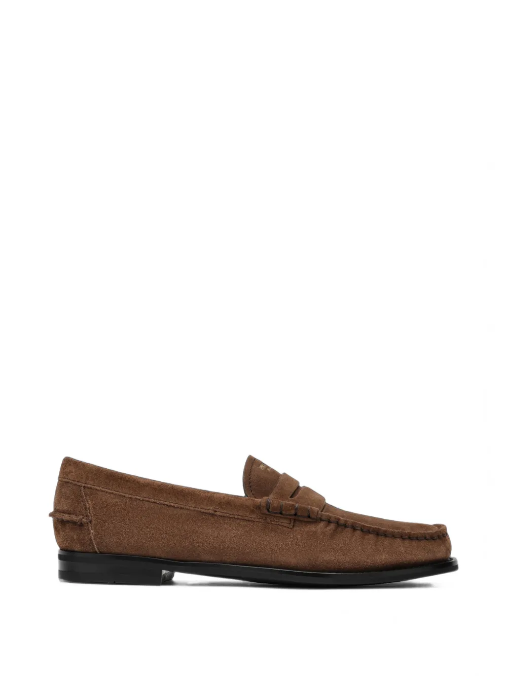 Prada vintage-effect suede loafers - Marrone