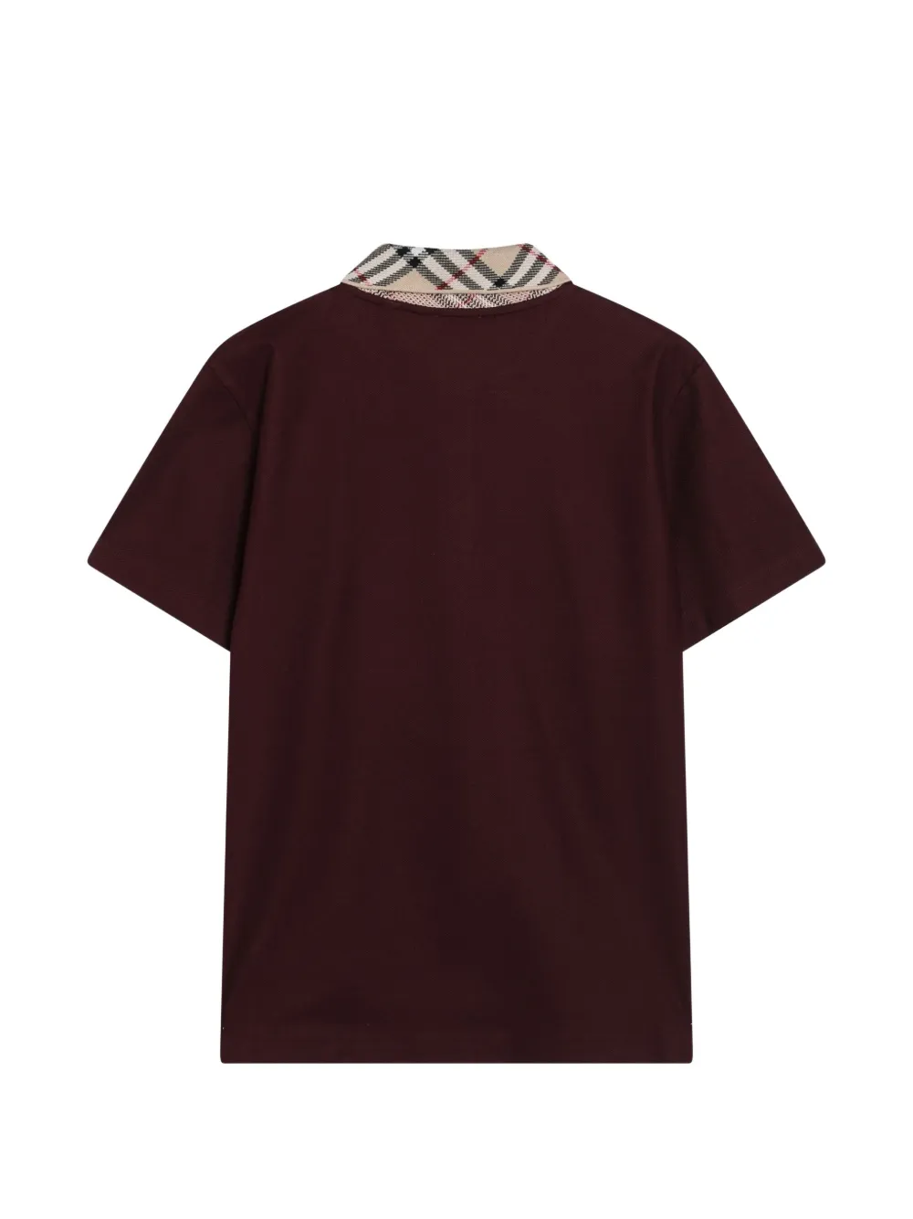 Burberry Poloshirt met Check-kraag Rood