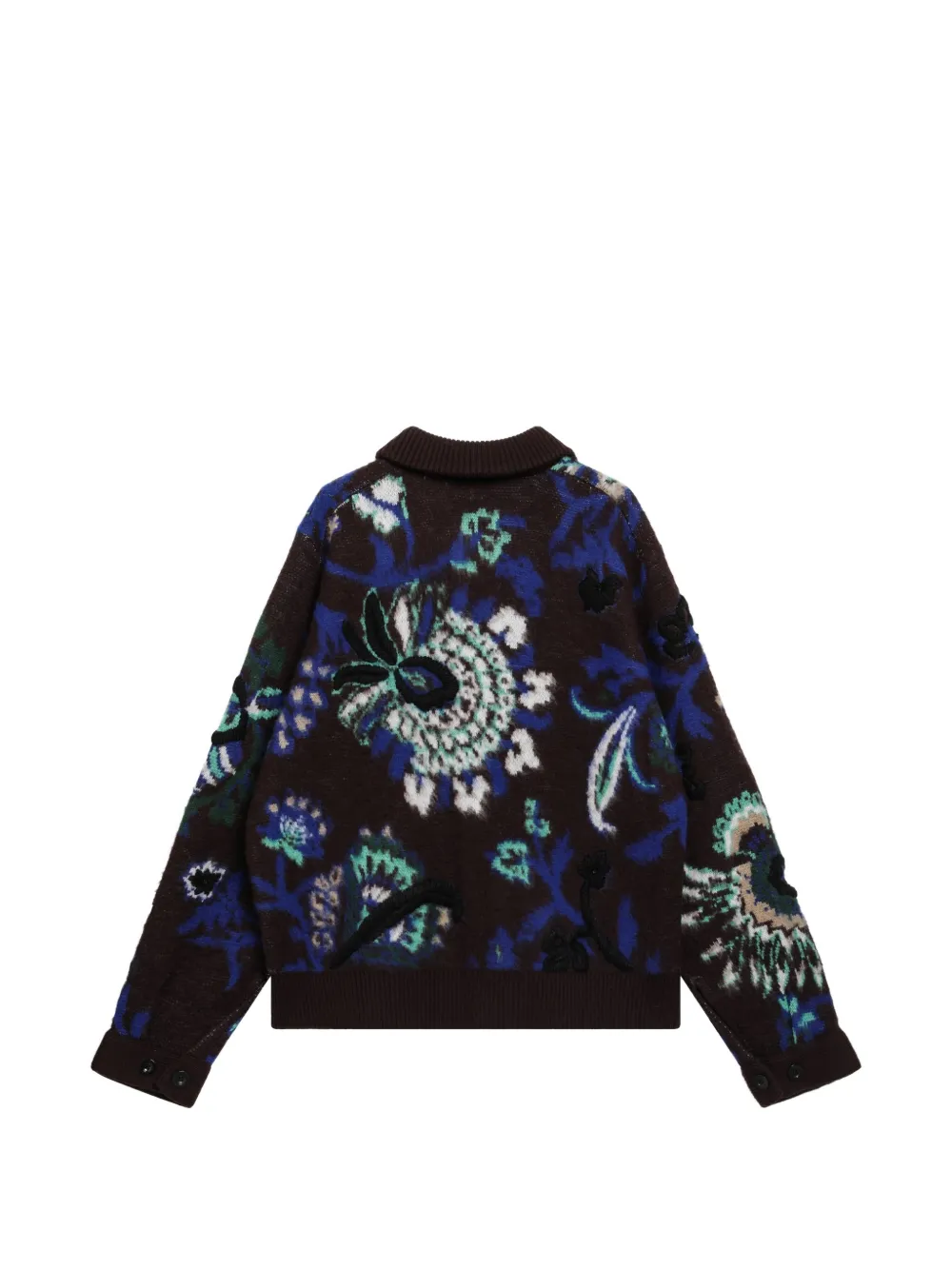sacai Vest met bloemenjacquard Bruin