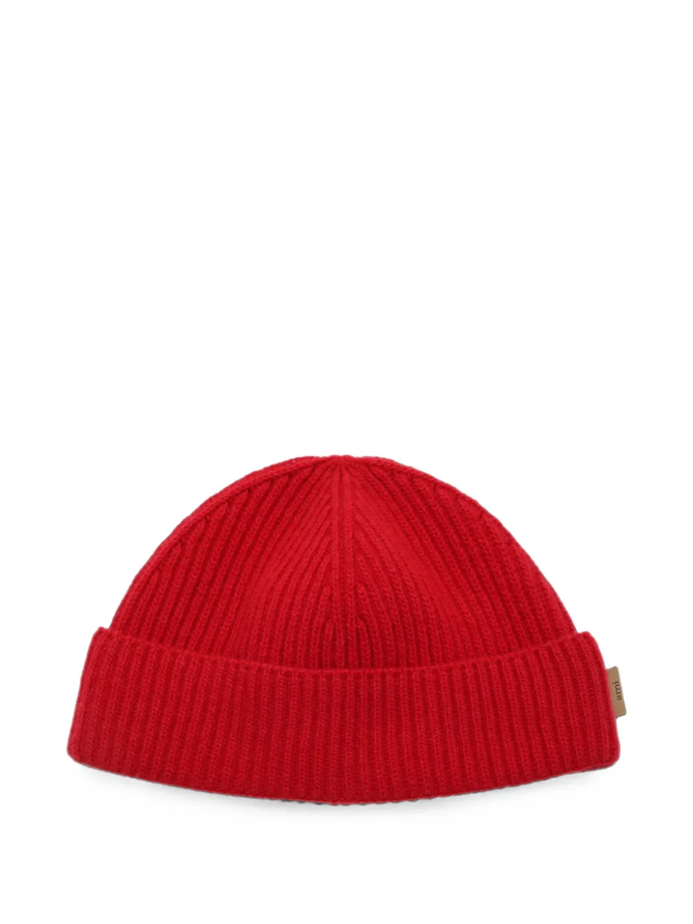 AMI Paris Sailor ribgebreide muts Rood