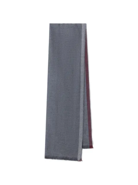 Brunello Cucinelli herringbone frayed scarf