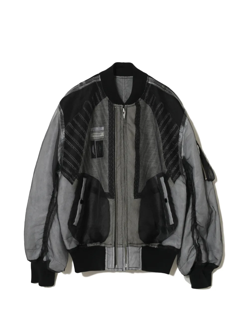 Undercover sheer-panel patchwork jacket