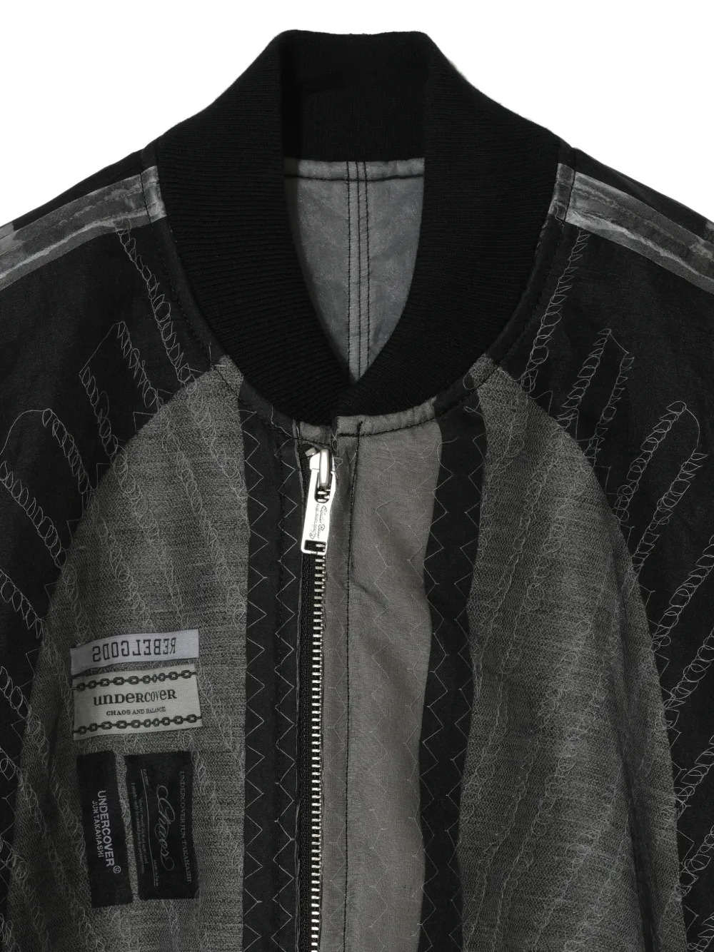 Undercover Jack met doorzichtig vlak en patchwork Grijs
