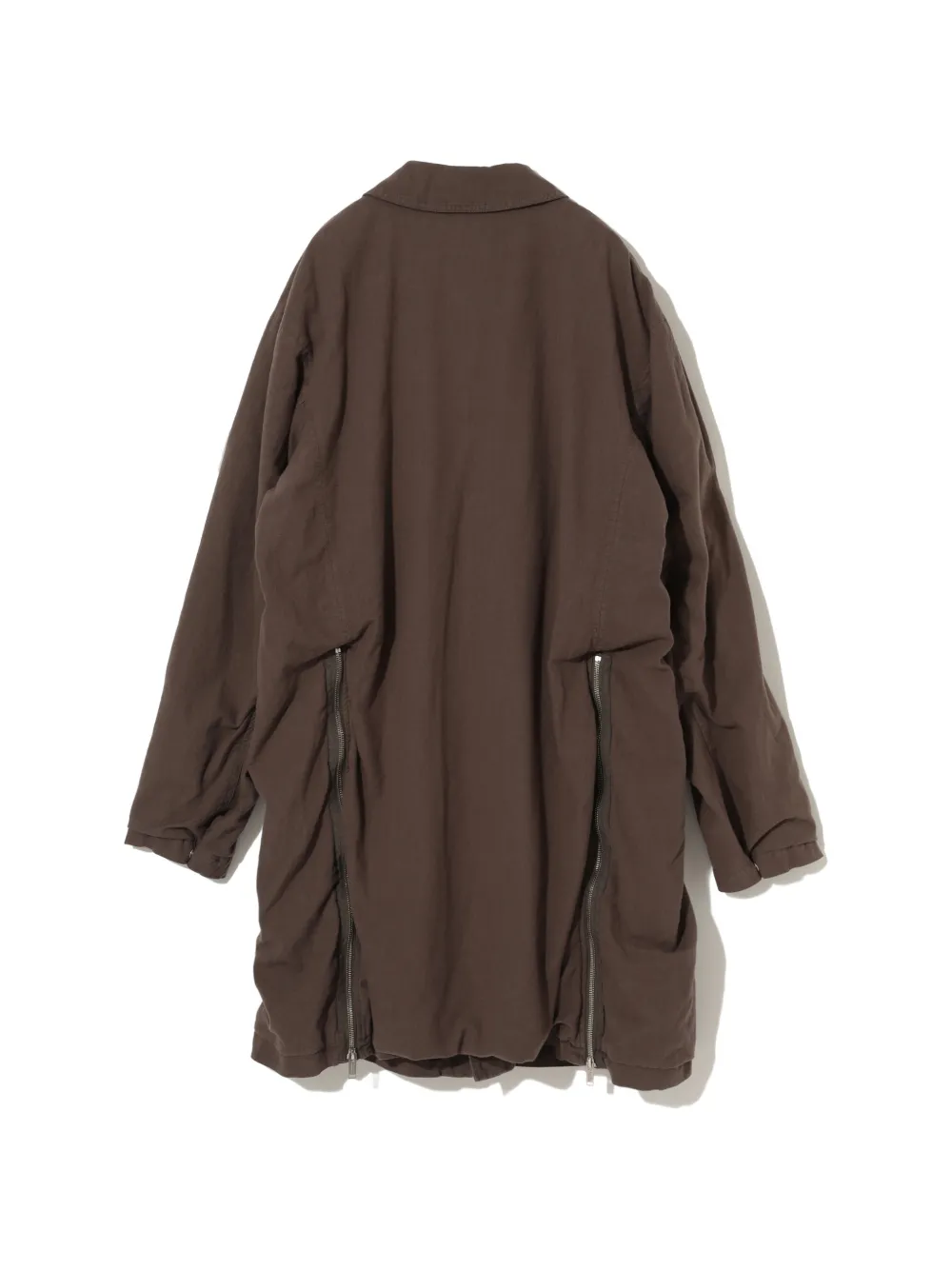 Undercover x Nonnative trenchcoat met logo-patch en ritsdetail Bruin
