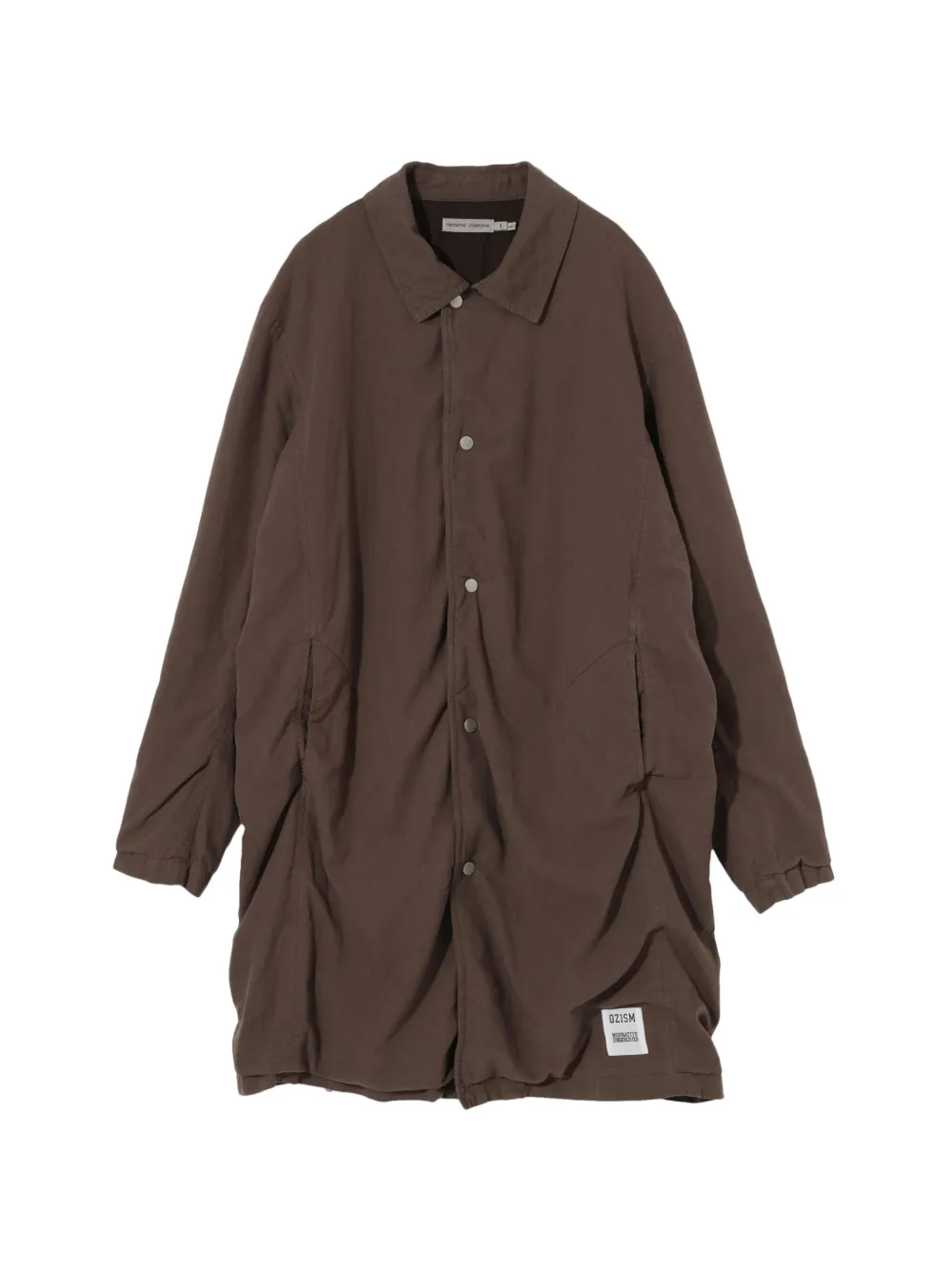 Undercover x nonnative logo-patch zip-detail trench coat