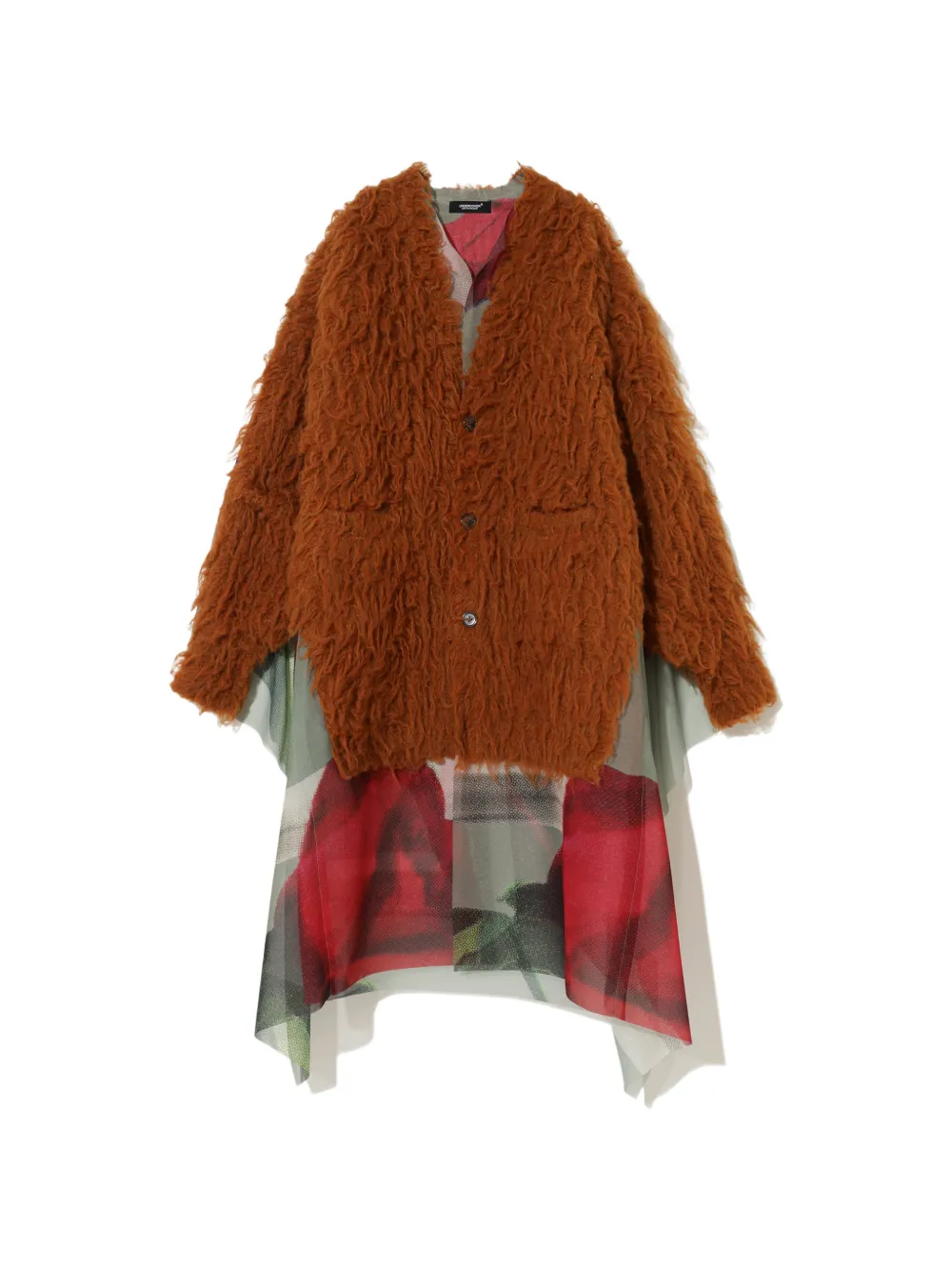 Undercover Cappotto a fiori - Marrone