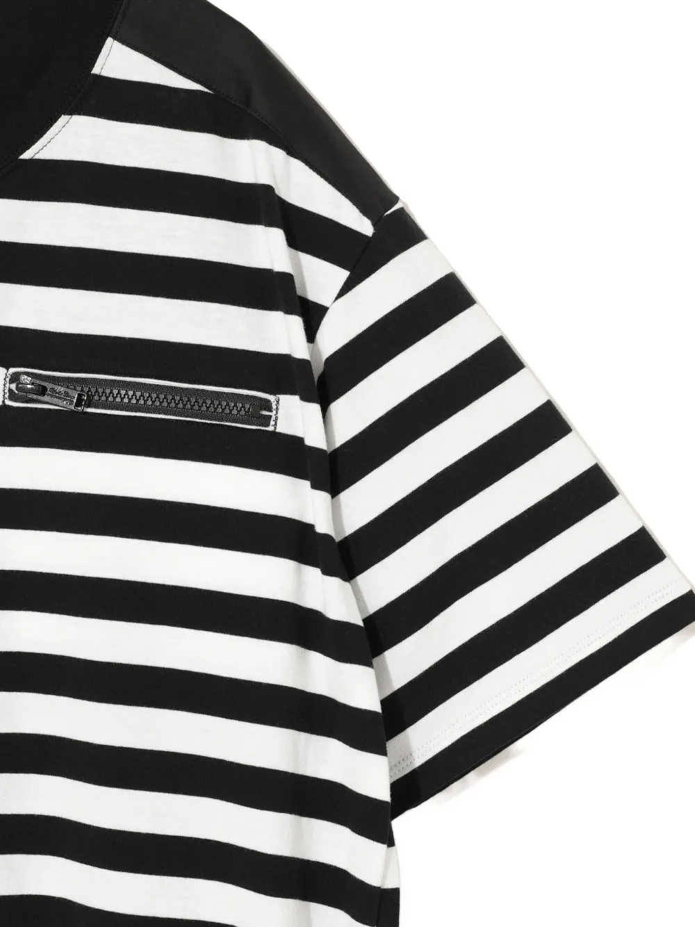 Undercover Gestreept T-shirt met ritszak Wit