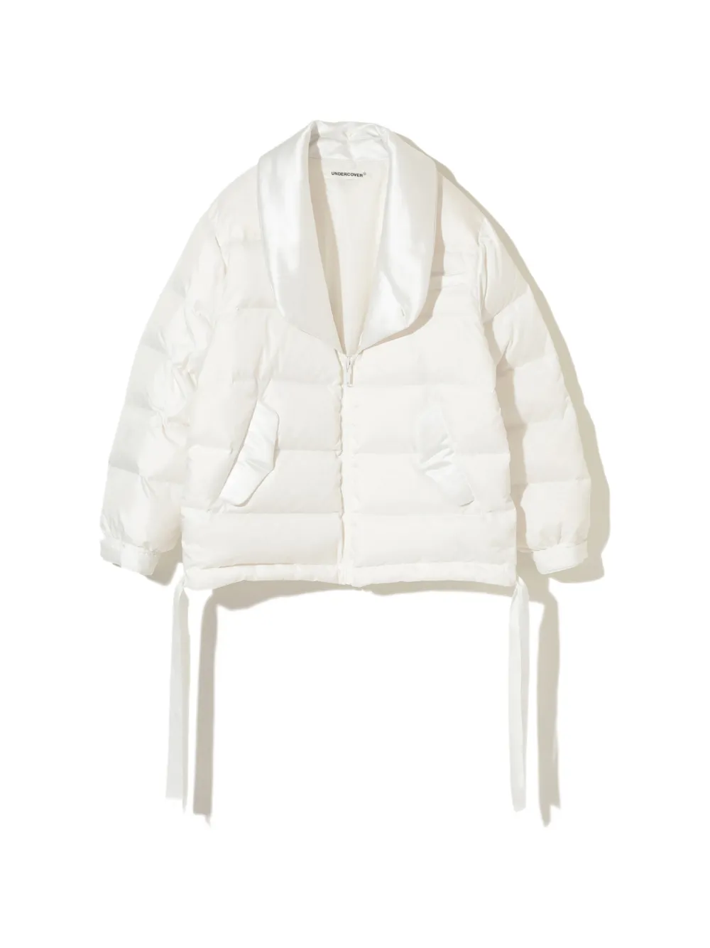 Undercover quilted shawl-lapel puffer jacket