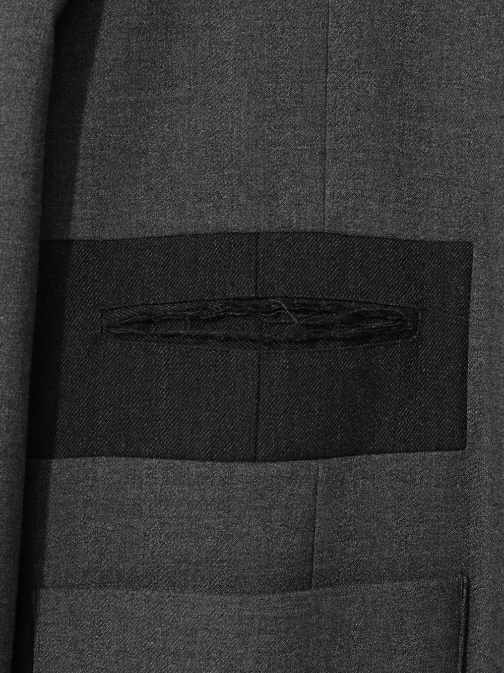 Undercover Blazer met vlakken en gerafelde details Grijs