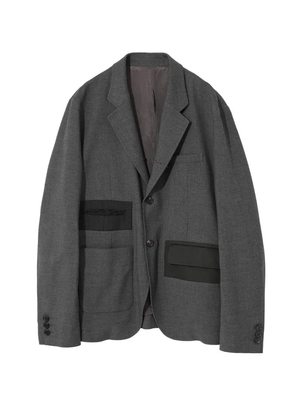 Undercover panelled frayed-detail blazer