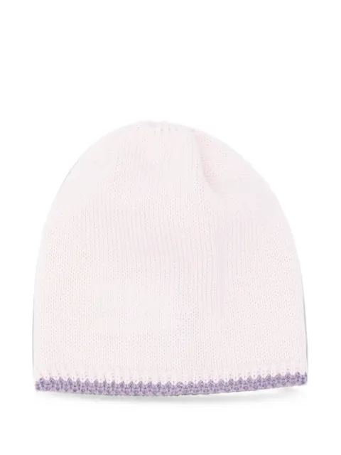 Bébé di Almy contrast-trim knitted beanie hat