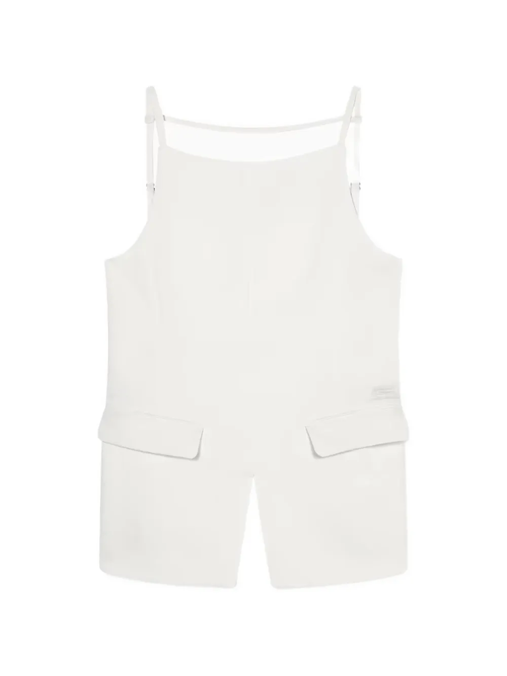Armani Exchange Top con tasche con pattina e schiena scoperta - Bianco