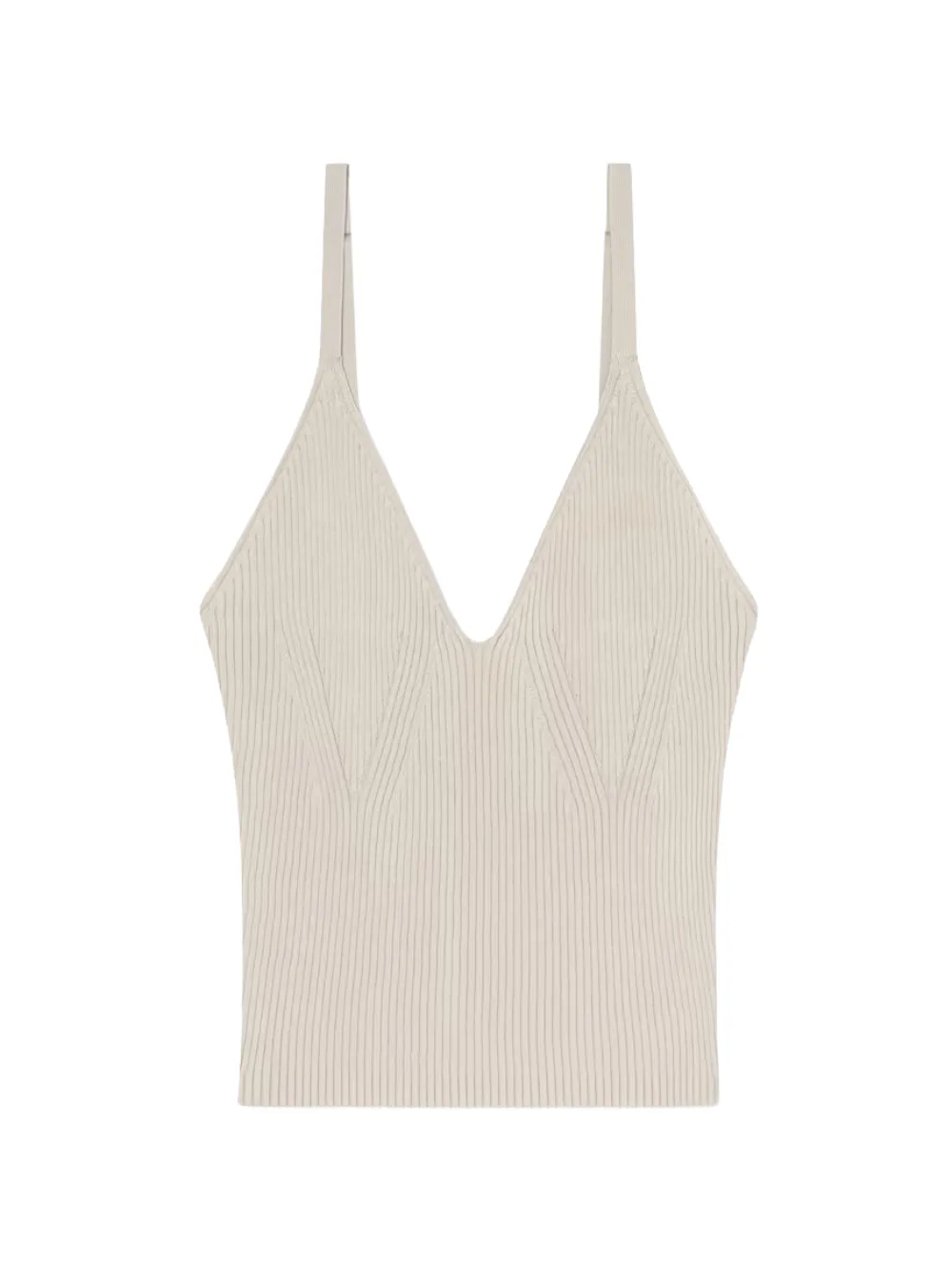 Armani Exchange ribbed-knit V-neck top - Toni neutri