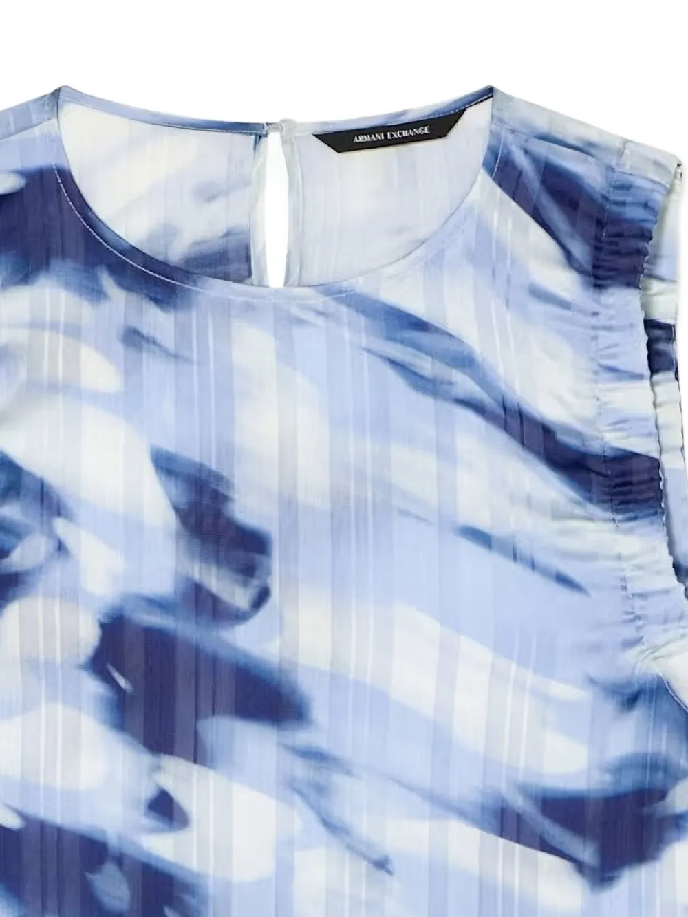 Armani Exchange Mouwloze top met abstracte print Blauw
