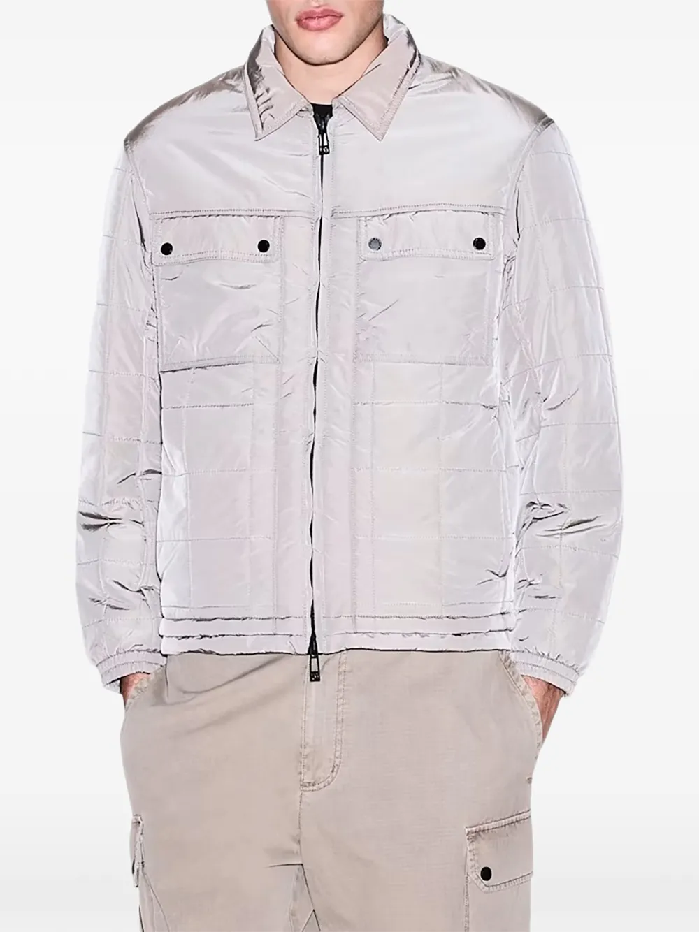 Armani Exchange Gewatteerd jack Beige