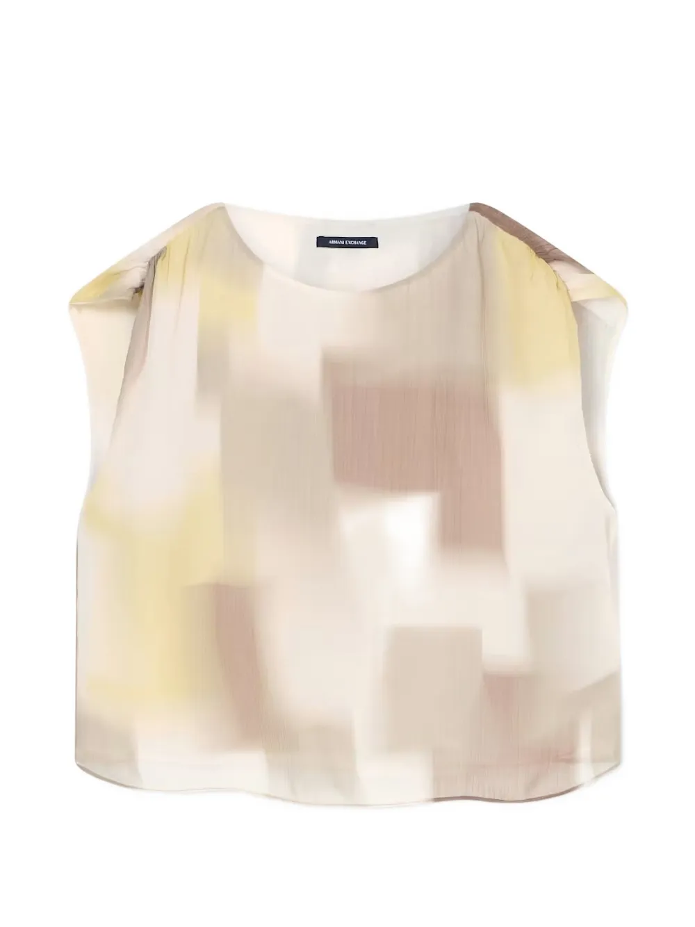 Armani Exchange Top smanicato con stampa astratta - Toni neutri
