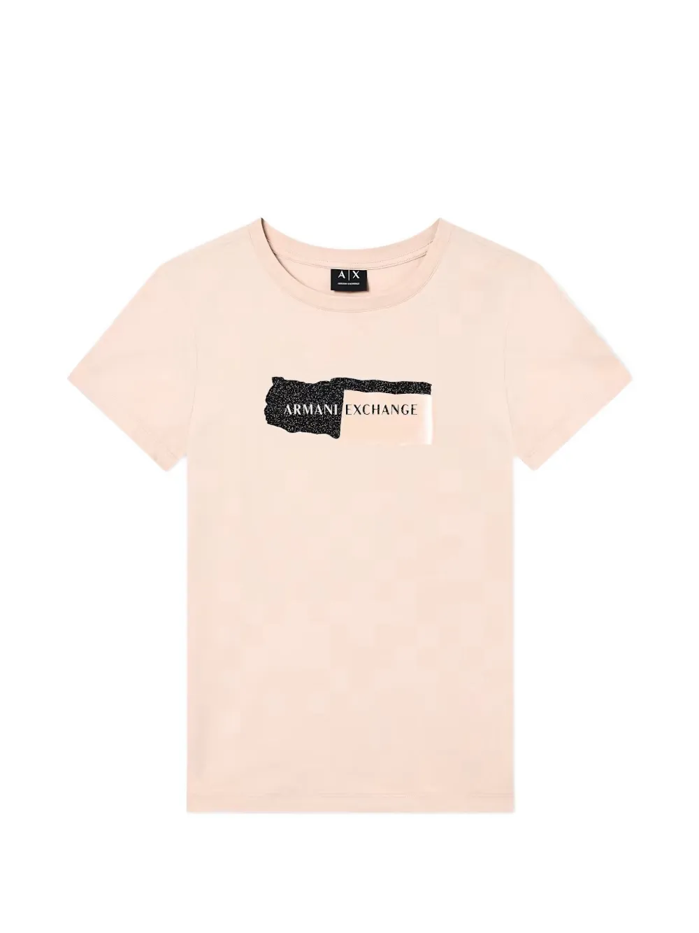 Armani Exchange T-Shirt mit Logo-Print - Nude